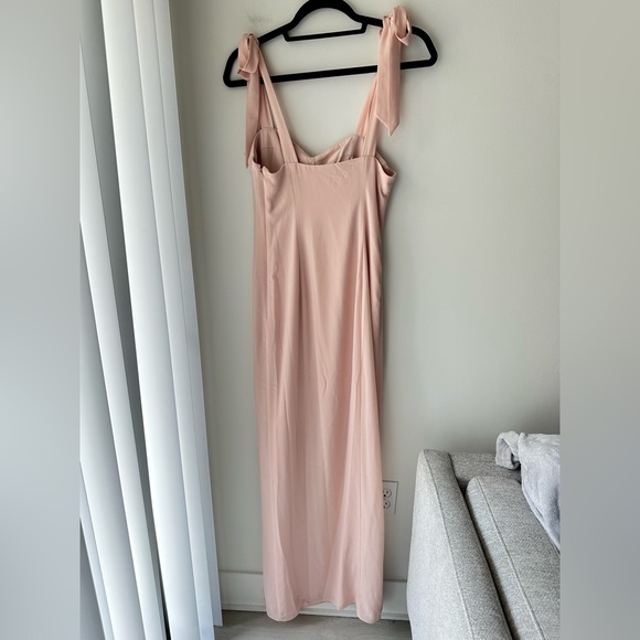 Anthropologie BHDLN Antonia Georgette Maxi Dress Blush Pink Size 2 - Picture 7 of 10